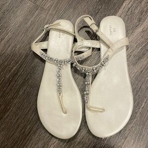 DB Studio David’s bridal wedding white crystal sandal